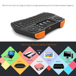 VIBOTON i8 Plus Mini tastiera wireless QWERT da 2,4 GHz aggiornata con touchpad per TV Box, Mi Box, computer, tablet, laptop e proiettore (nero), Wireless Keyboard