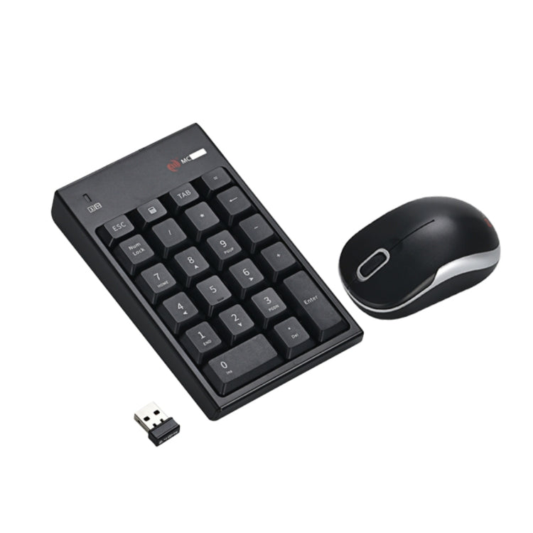 MC Saite MC-61CB Mouse wireless da 2,4 GHz + tastiera numerica a 22 tasti con ricevitore USB per computer PC portatile