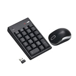 MC Saite MC-61CB Mouse wireless da 2,4 GHz + tastiera numerica a 22 tasti con ricevitore USB per computer PC portatile