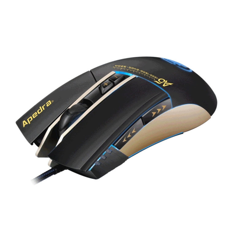 Apedra iMICE A5 Mouse da gioco ad alta precisione LED Luce respiratoria controllata a quattro colori USB 7 pulsanti Mouse da gioco ottico cablato 3200 DPI per computer PC portatile, iMICE A5