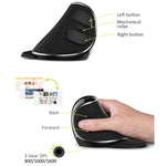 Mouse ergonomico verticale portatile wireless DELUX M618 Plus 2.4G 1600 DPI, 1600DPI Wireless