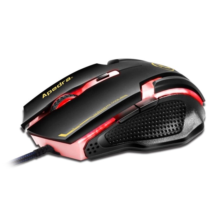 Apedra iMICE A9 Mouse da gioco ad alta precisione LED Luce respiratoria controllata a quattro colori USB 6 pulsanti Mouse da gioco ottico cablato 3200 DPI per computer PC portatile, iMICE A9