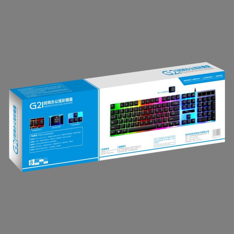 ZGB G21 104 tasti USB cablato meccanica sensazione retroilluminazione colorata tastiera per computer da ufficio tastiera da gioco