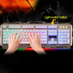 Tastiera da gioco ZGB G700 104 tasti USB cablata meccanica con sospensione a pannello metallico luminoso con supporto per telefono
