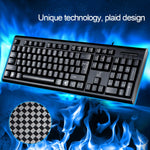 ZGB Q9 104 tasti USB Wired Grid Texture Tastiera da ufficio per giochi generali