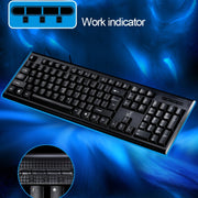 ZGB Q9 104 tasti USB Wired Grid Texture Tastiera da ufficio per giochi generali