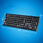 ZGB Q9 104 tasti USB Wired Grid Texture Tastiera da ufficio per giochi generali