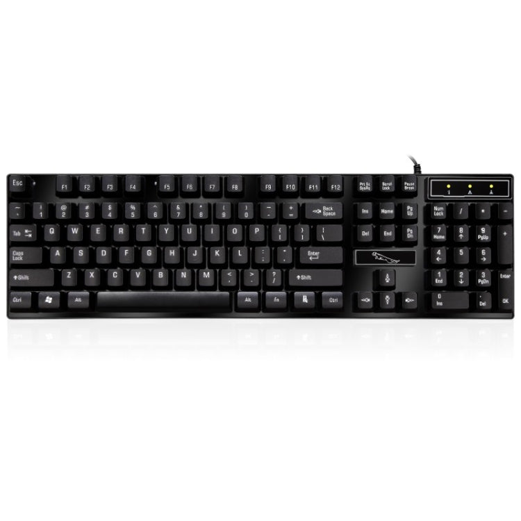 ZGB Q17 104 tasti Tastiera da ufficio da gioco con sospensione cablata USB per laptop, PC