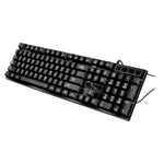 ZGB Q17 104 tasti Tastiera da ufficio da gioco con sospensione cablata USB per laptop, PC