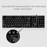 ZGB Q17 104 tasti Tastiera da ufficio da gioco con sospensione cablata USB per laptop, PC