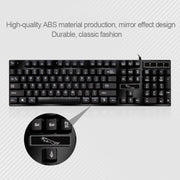 ZGB Q17 104 tasti Tastiera da ufficio da gioco con sospensione cablata USB per laptop, PC