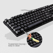 ZGB Q17 104 tasti Tastiera da ufficio da gioco con sospensione cablata USB per laptop, PC
