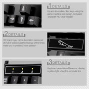 ZGB Q17 104 tasti Tastiera da ufficio da gioco con sospensione cablata USB per laptop, PC