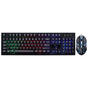 ZGB G20 1600 DPI Tastiera a sospensione meccanica professionale cablata luminosa + kit mouse ottico per laptop, PC