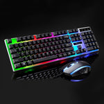ZGB G21 1600 DPI Professionale Wired Retroilluminazione colorata Tastiera a sospensione meccanica + Kit mouse ottico per laptop, PC