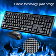 Chasing Leopard Q9 1600 DPI Professionale Wired Grid Texture Gaming Office Tastiera + Kit mouse ottico