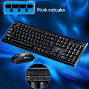 Chasing Leopard Q9 1600 DPI Professionale Wired Grid Texture Gaming Office Tastiera + Kit mouse ottico
