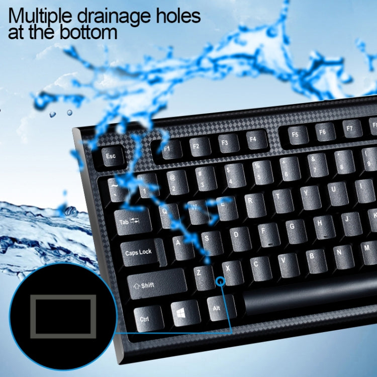 Chasing Leopard Q9 1600 DPI Professionale Wired Grid Texture Gaming Office Tastiera + Kit mouse ottico