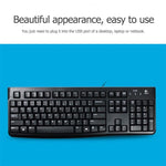 Tastiera cablata Logitech K120 USB impermeabile Splash per computer desktop/laptop, Logitech K120
