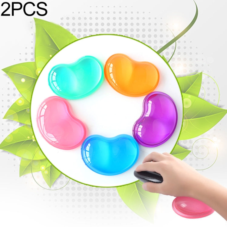 MONTIAN 2 pz. Bracciali in silicone trasparente a forma di cuore per il polso del mouse, consegna casuale di colore, Heart-shaped