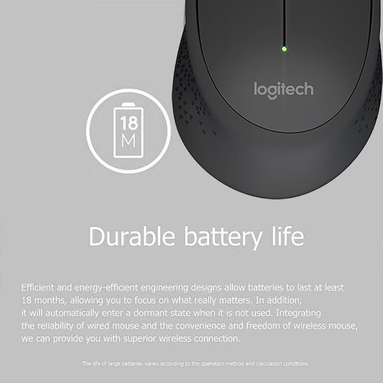 Mouse ottico wireless Logitech M280 da 2,4 GHz, 3 tasti, 1000 DPI, portata wireless: 10 m