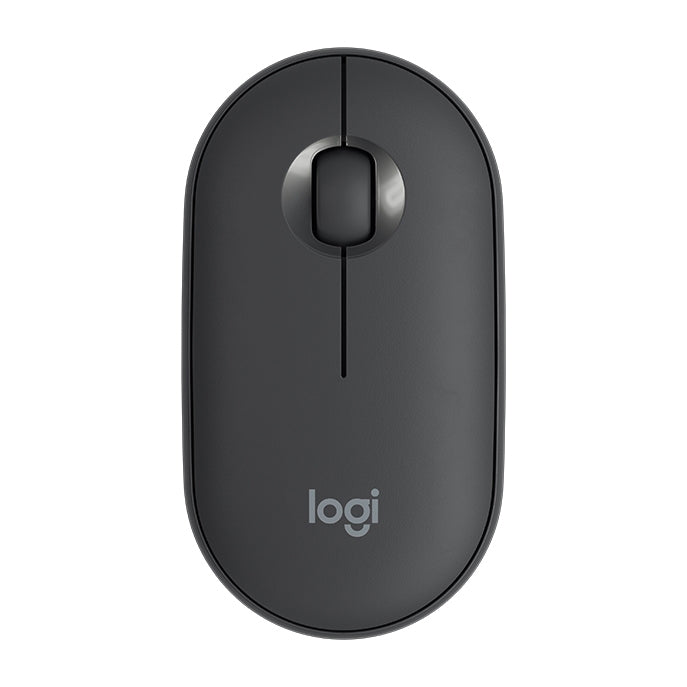 Mouse ottico wireless Bluetooth silenzioso Logitech Pebble Cobblestone a 3 tasti, 1000 DPI, portata wireless: 10 m