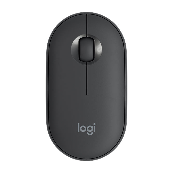 Mouse ottico wireless Bluetooth silenzioso Logitech Pebble Cobblestone a 3 tasti, 1000 DPI, portata wireless: 10 m