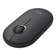 Mouse ottico wireless Bluetooth silenzioso Logitech Pebble Cobblestone a 3 tasti, 1000 DPI, portata wireless: 10 m