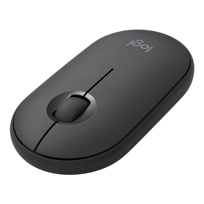 Mouse ottico wireless Bluetooth silenzioso Logitech Pebble Cobblestone a 3 tasti, 1000 DPI, portata wireless: 10 m