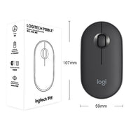 Mouse ottico wireless Bluetooth silenzioso Logitech Pebble Cobblestone a 3 tasti, 1000 DPI, portata wireless: 10 m