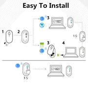 Mouse ottico wireless Bluetooth silenzioso Logitech Pebble Cobblestone a 3 tasti, 1000 DPI, portata wireless: 10 m
