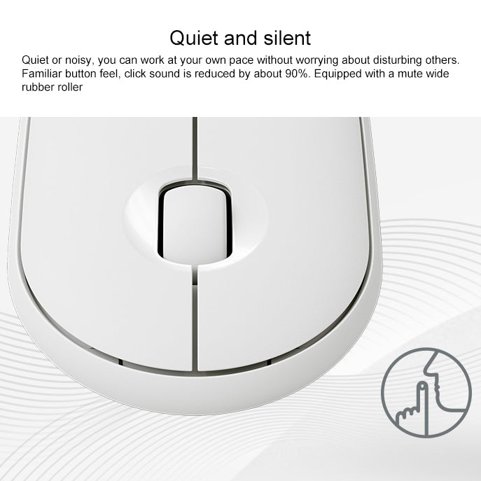 Mouse ottico wireless Bluetooth silenzioso Logitech Pebble Cobblestone a 3 tasti, 1000 DPI, portata wireless: 10 m