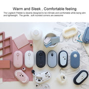 Mouse ottico wireless Bluetooth silenzioso Logitech Pebble Cobblestone a 3 tasti, 1000 DPI, portata wireless: 10 m