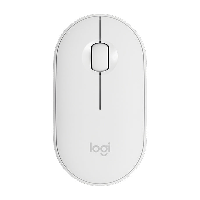 Mouse ottico wireless Bluetooth silenzioso Logitech Pebble Cobblestone a 3 tasti, 1000 DPI, portata wireless: 10 m