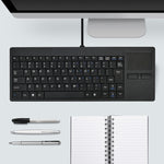 MC-818 Tastiera per computer cablata ultrasottile con touchpad a 82 tasti
