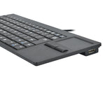 MC-818 Tastiera per computer cablata ultrasottile con touchpad a 82 tasti
