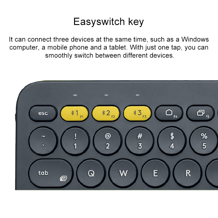 Tastiera Bluetooth wireless portatile multidispositivo Logitech K380, K380