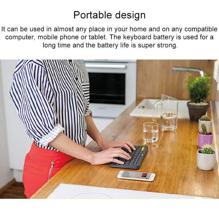 Tastiera Bluetooth wireless portatile multidispositivo Logitech K380, K380