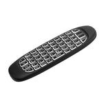 C120 Mouse ad aria retroilluminato Tastiera wireless da 2,4 GHz Giroscopio 3D Senso Telecomando Android per PC, TV Box Android / Smart TV, Dispositivi di gioco, White Backlight Keyboard
