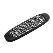 C120 Mouse ad aria retroilluminato Tastiera wireless da 2,4 GHz Giroscopio 3D Senso Telecomando Android per PC, TV Box Android / Smart TV, Dispositivi di gioco, White Backlight Keyboard