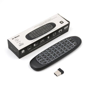 C120 Mouse ad aria retroilluminato Tastiera wireless da 2,4 GHz Giroscopio 3D Senso Telecomando Android per PC, TV Box Android / Smart TV, Dispositivi di gioco, White Backlight Keyboard