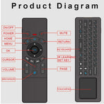 T6 Versione colorata leggera Air Mouse Tastiera wireless da 2,4 GHz Telecomando con touchpad e apprendimento IR per PC, TV Box Android / Smart TV, dispositivi multimediali, T6