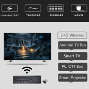 T6 Versione colorata leggera Air Mouse Tastiera wireless da 2,4 GHz Telecomando con touchpad e apprendimento IR per PC, TV Box Android / Smart TV, dispositivi multimediali, T6