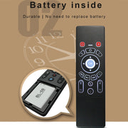 T6 Versione colorata leggera Air Mouse Tastiera wireless da 2,4 GHz Telecomando con touchpad e apprendimento IR per PC, TV Box Android / Smart TV, dispositivi multimediali, T6