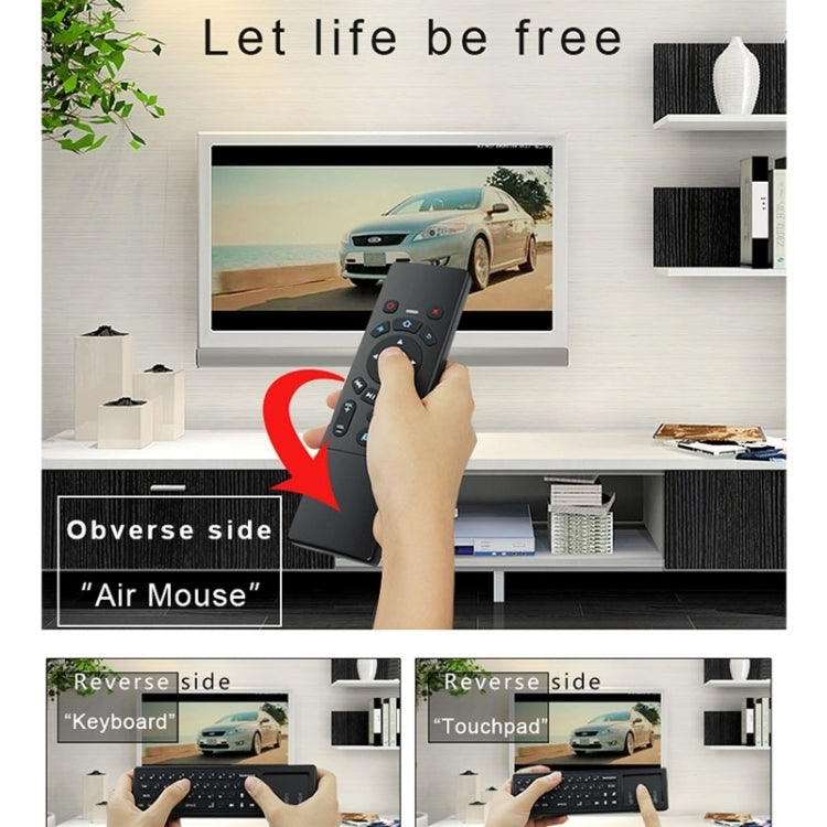 T6 Versione colorata leggera Air Mouse Tastiera wireless da 2,4 GHz Telecomando con touchpad e apprendimento IR per PC, TV Box Android / Smart TV, dispositivi multimediali, T6