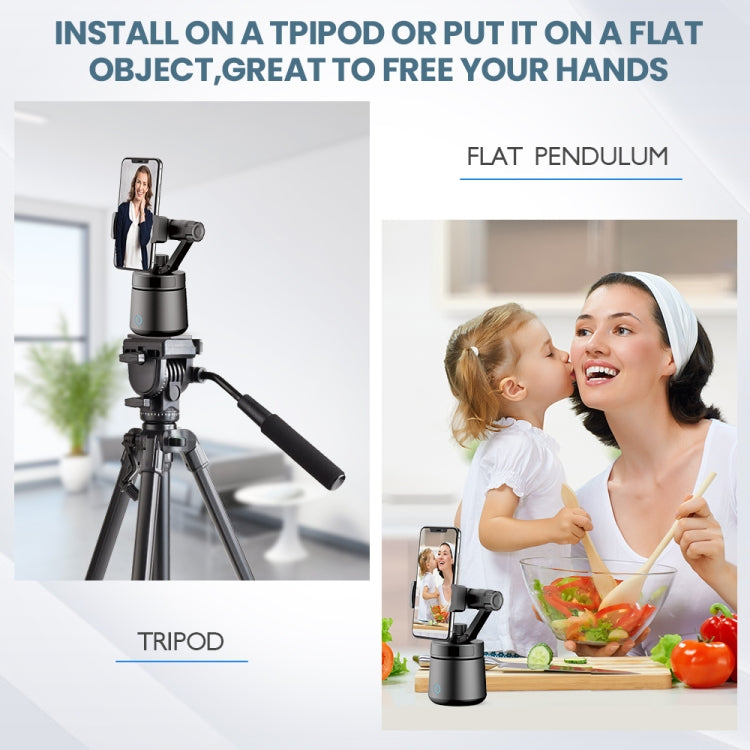 GK01 360 Degree Rotation Intelligent Tracking Pan Tilt Following Tripod Head Mount