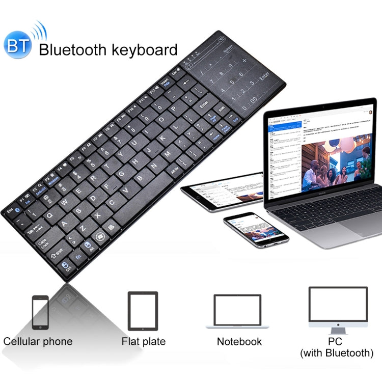K-07 Tastiera touch Bluetooth ricaricabile wireless ABS, K-07