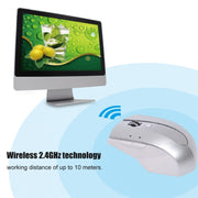 Mouse ottico ricaricabile wireless MZ-011 da 2,4 GHz 1600 DPI con funzione HUB, Blue, Silver, Black, Black Silver, White + Royal Blue, Pearl White
