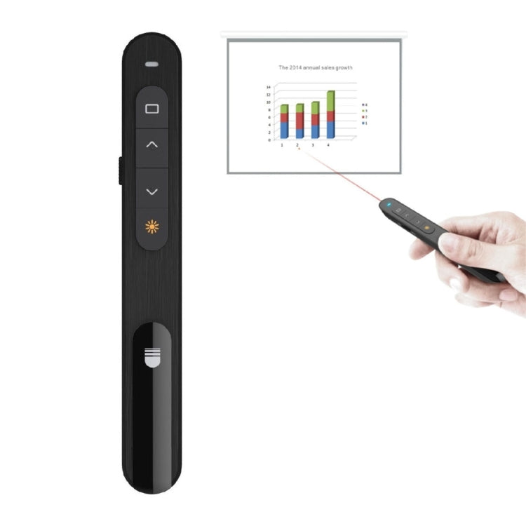 Doosl DSIT001 Puntatore laser multifunzione con telecomando per presentazione Powerpoint da 2,4 GHz per contenuti multimediali, distanza di controllo: 100 m, DSIT001
