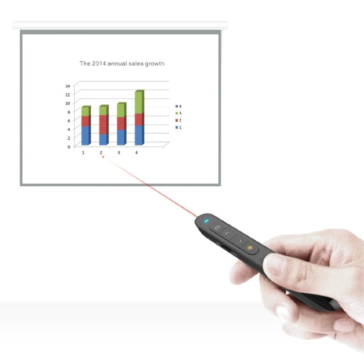 Doosl DSIT001 Puntatore laser multifunzione con telecomando per presentazione Powerpoint da 2,4 GHz per contenuti multimediali, distanza di controllo: 100 m, DSIT001